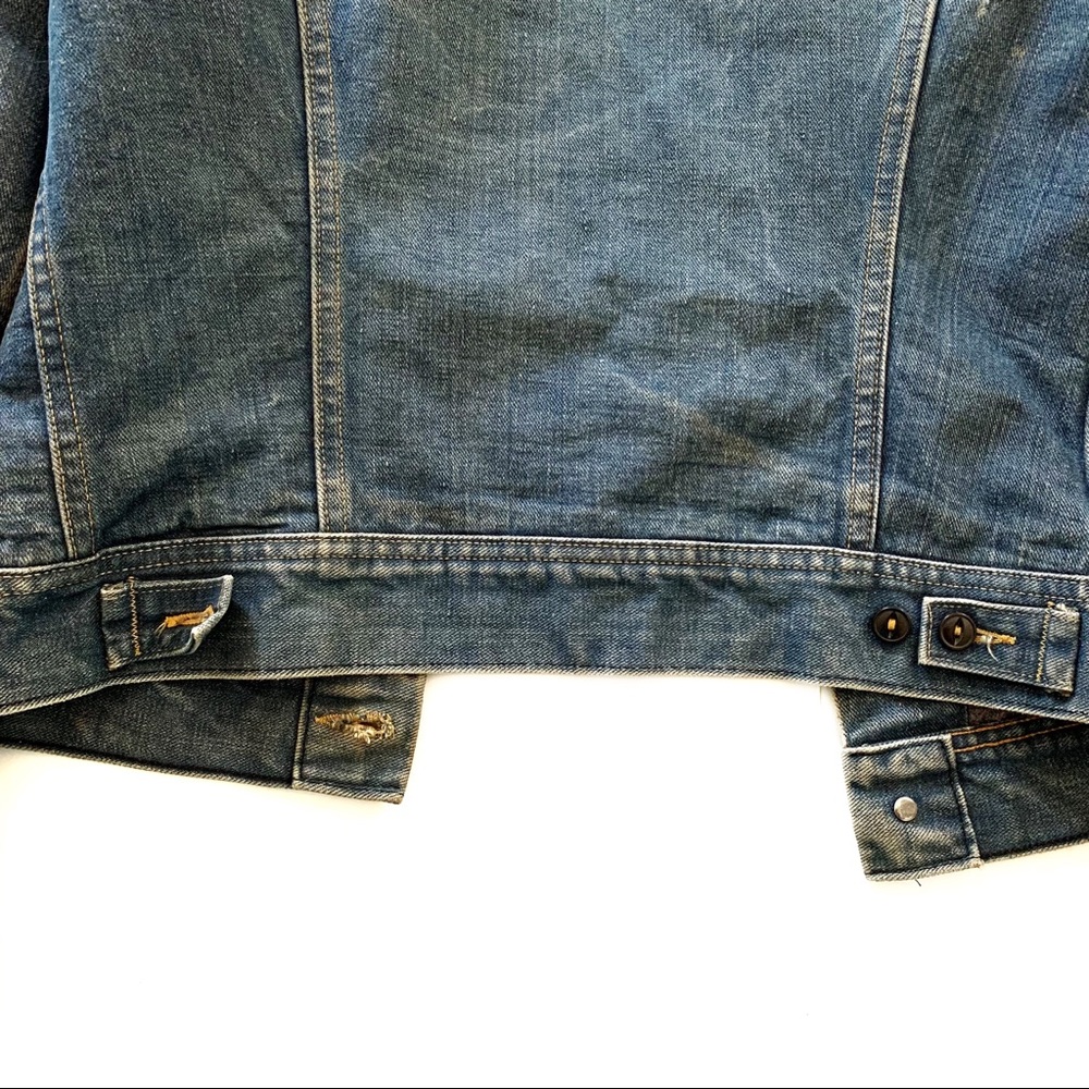 Lee Storm Riders VTG Distressed Blanket Lined Corduroy Denim Jacket Mens Small - Picture 7 of 9